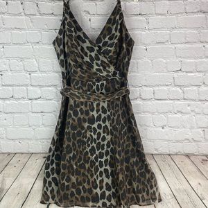 Do+Be Leopard Print Belted Dress Size Small Brand New